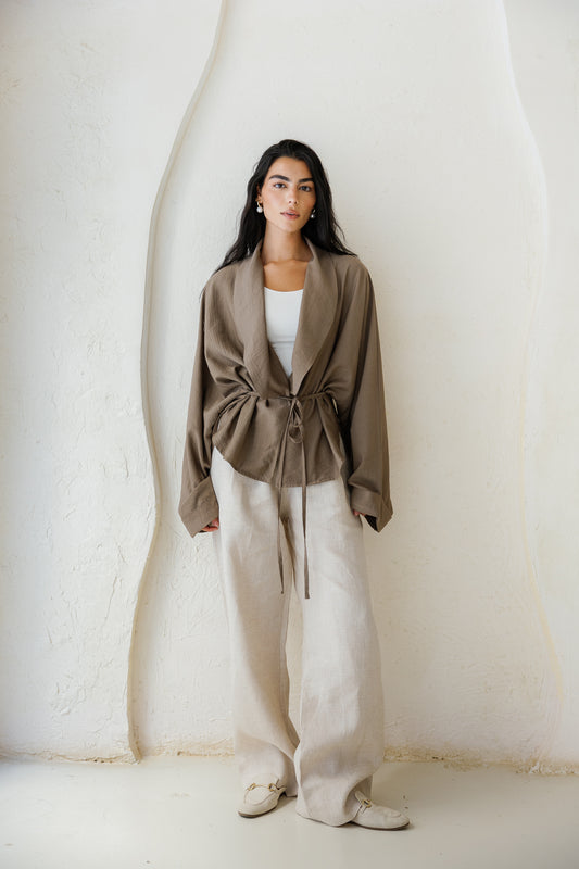 Daisy Field Cardigan - Taupe
