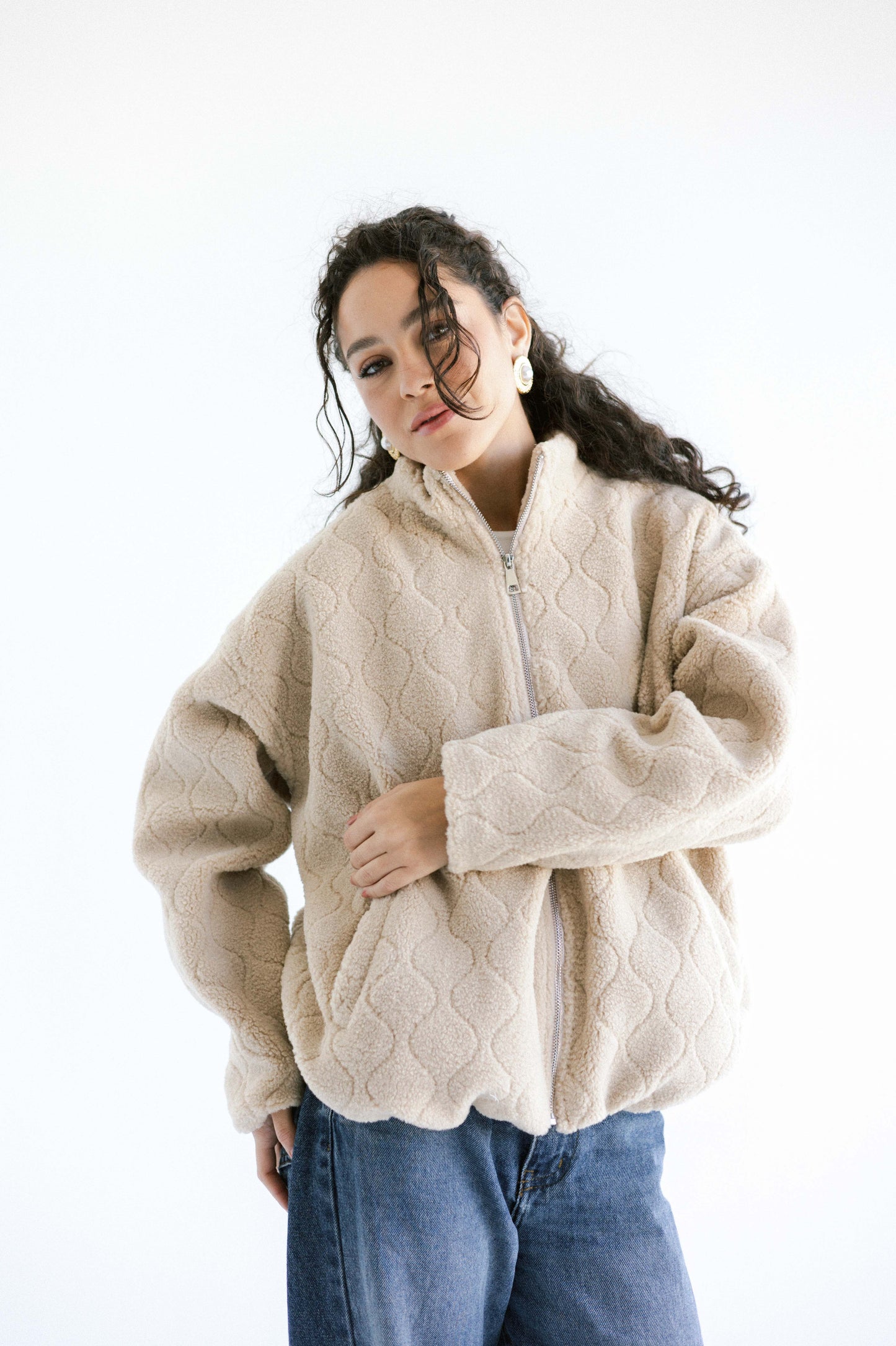 Snug Teddy Jacket - Beige