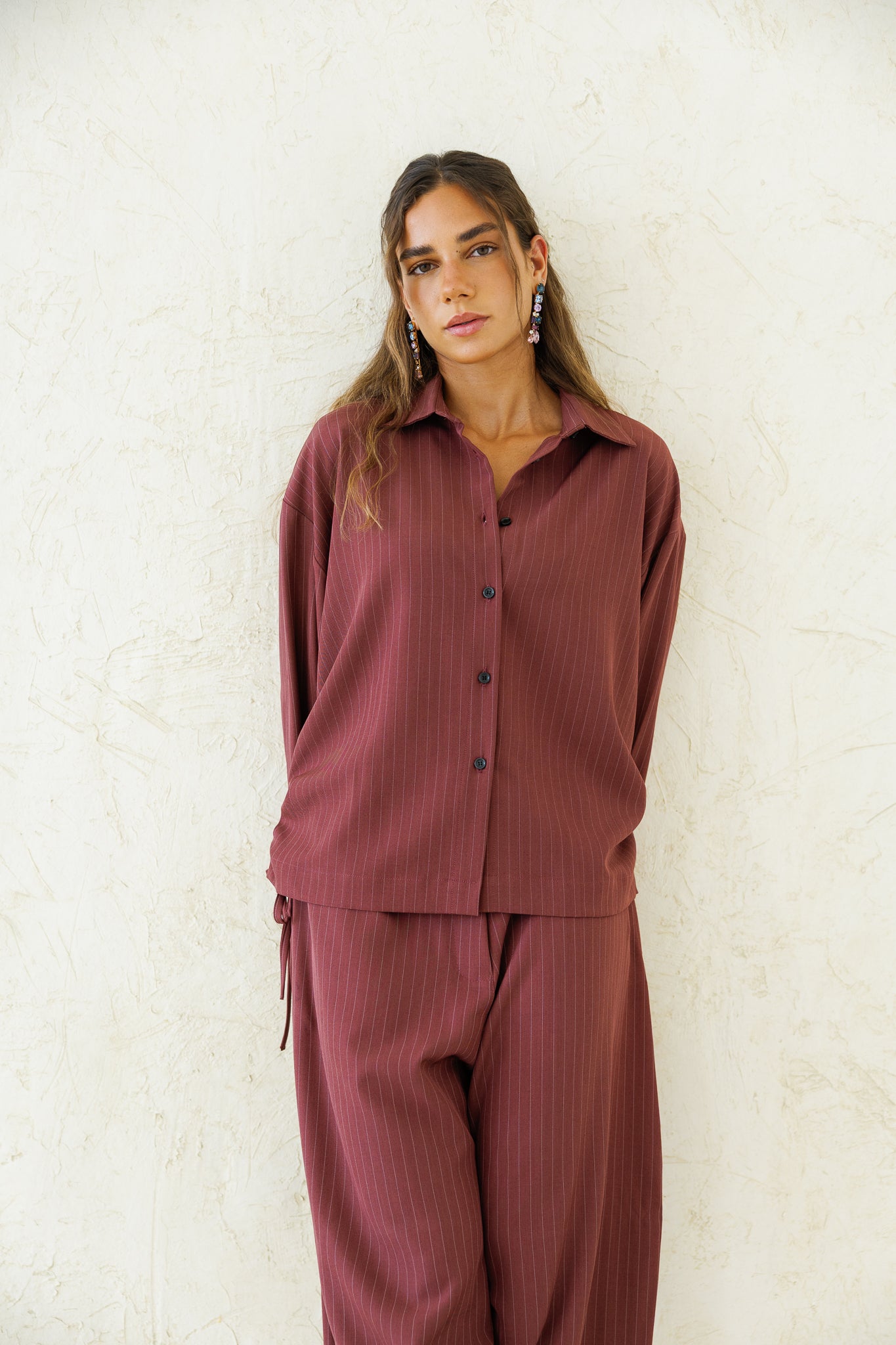 Perfect Tones Striped Set - Burgundy