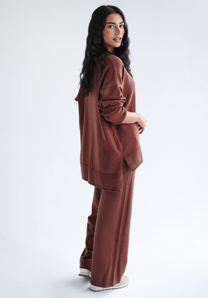 Good Feels Knit Set - Brown
