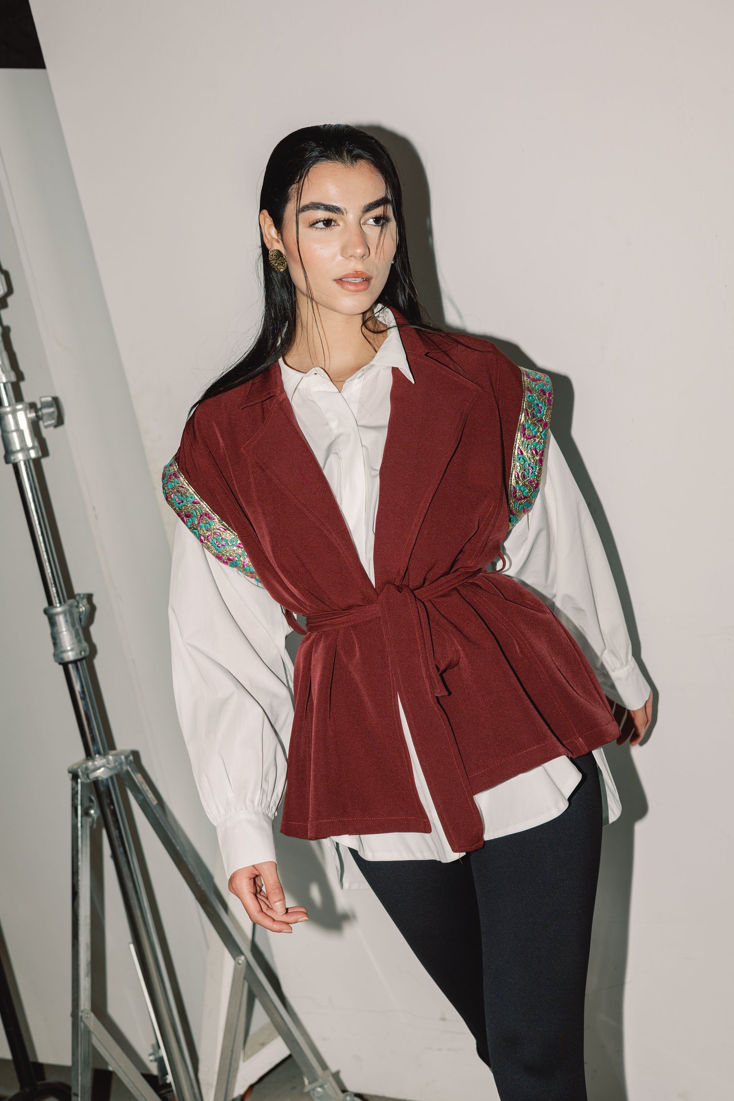 Top Notch Vest in Burgundy