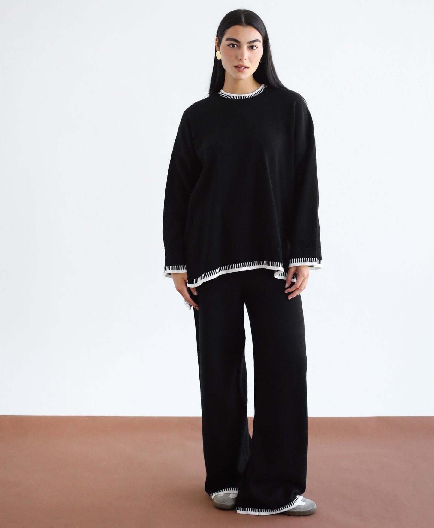 Minding My Business Knit Set - Black