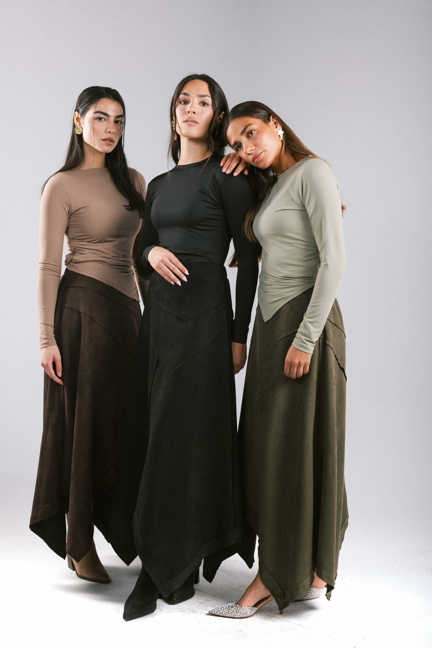 In Her Moment Suede Skirt - Black