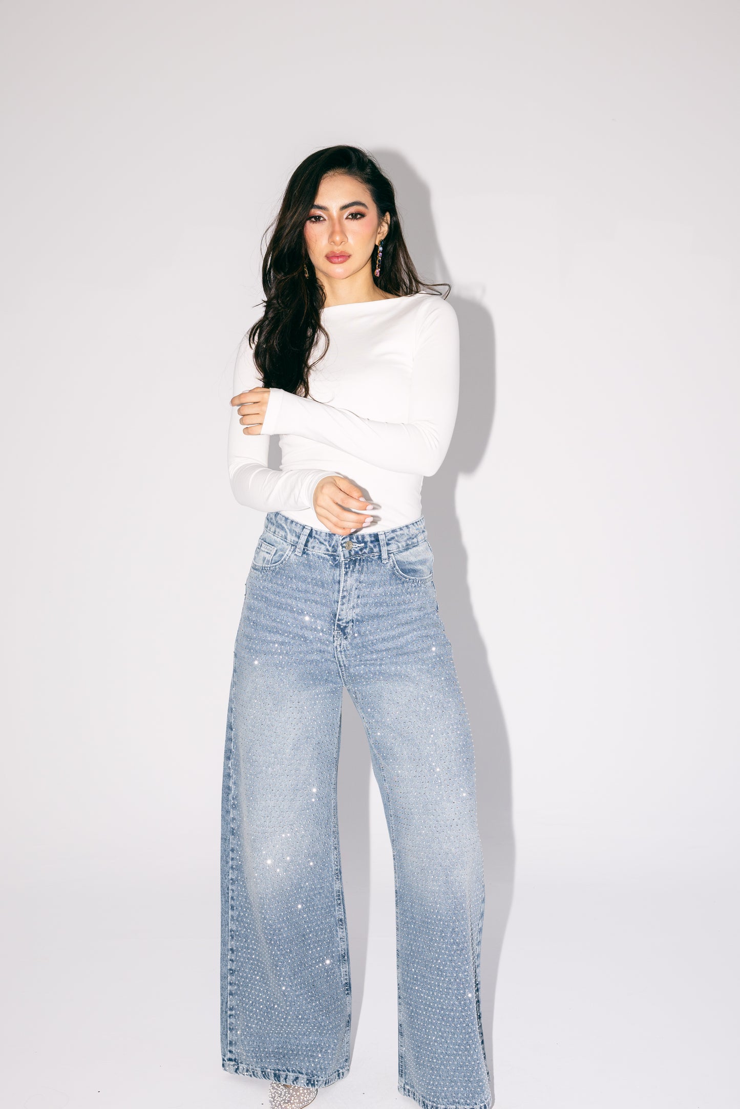 All Eyes On You Denim Pants - Light Blue