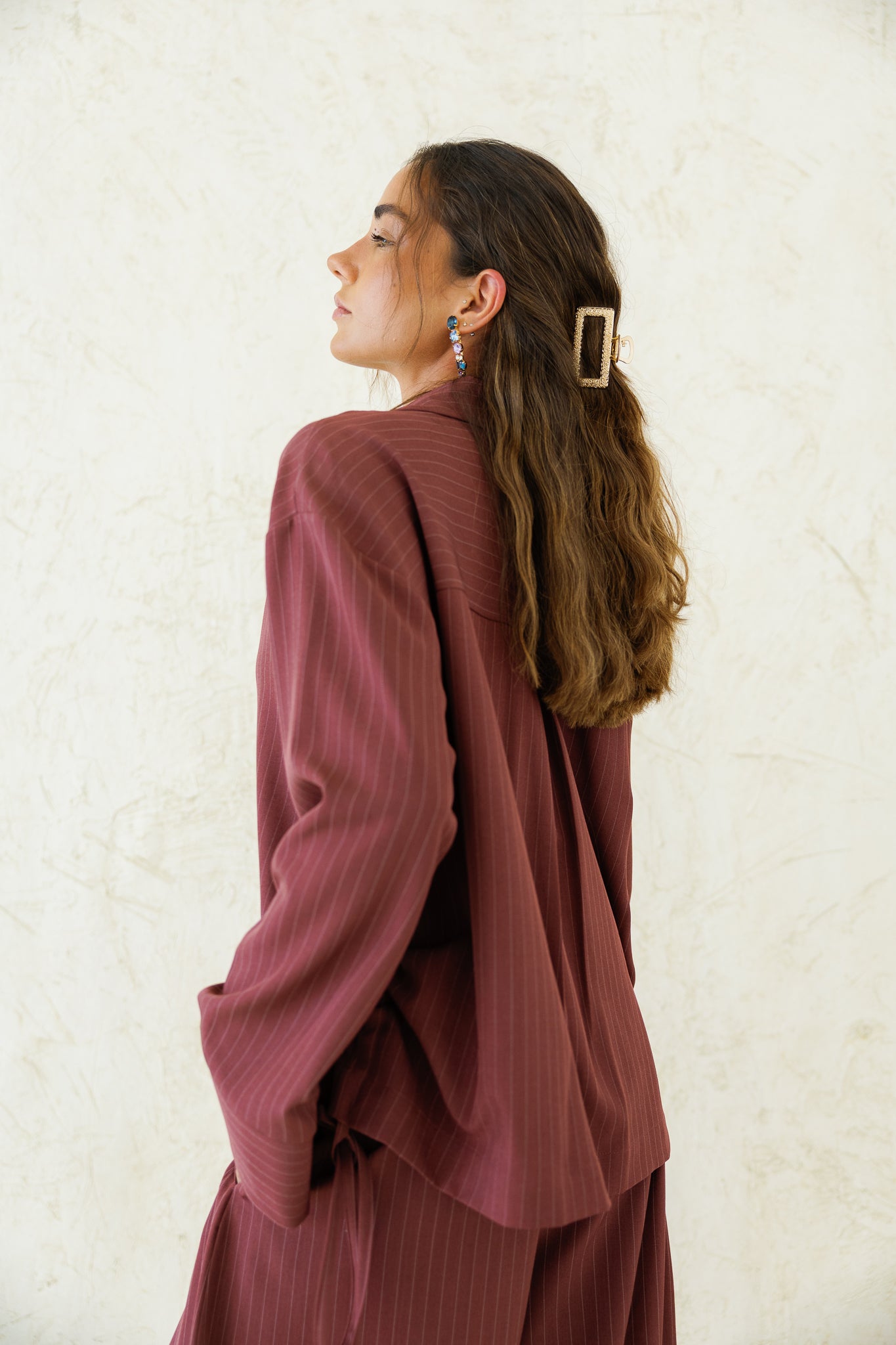 Perfect Tones Striped Set - Burgundy