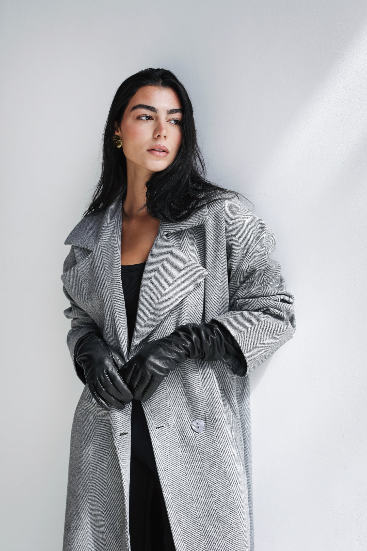 Long Time Coat - Light Grey Stripes