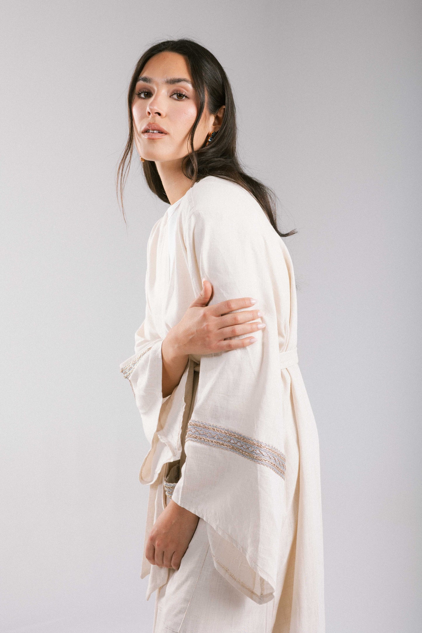 The Linen Kaftan in Beige