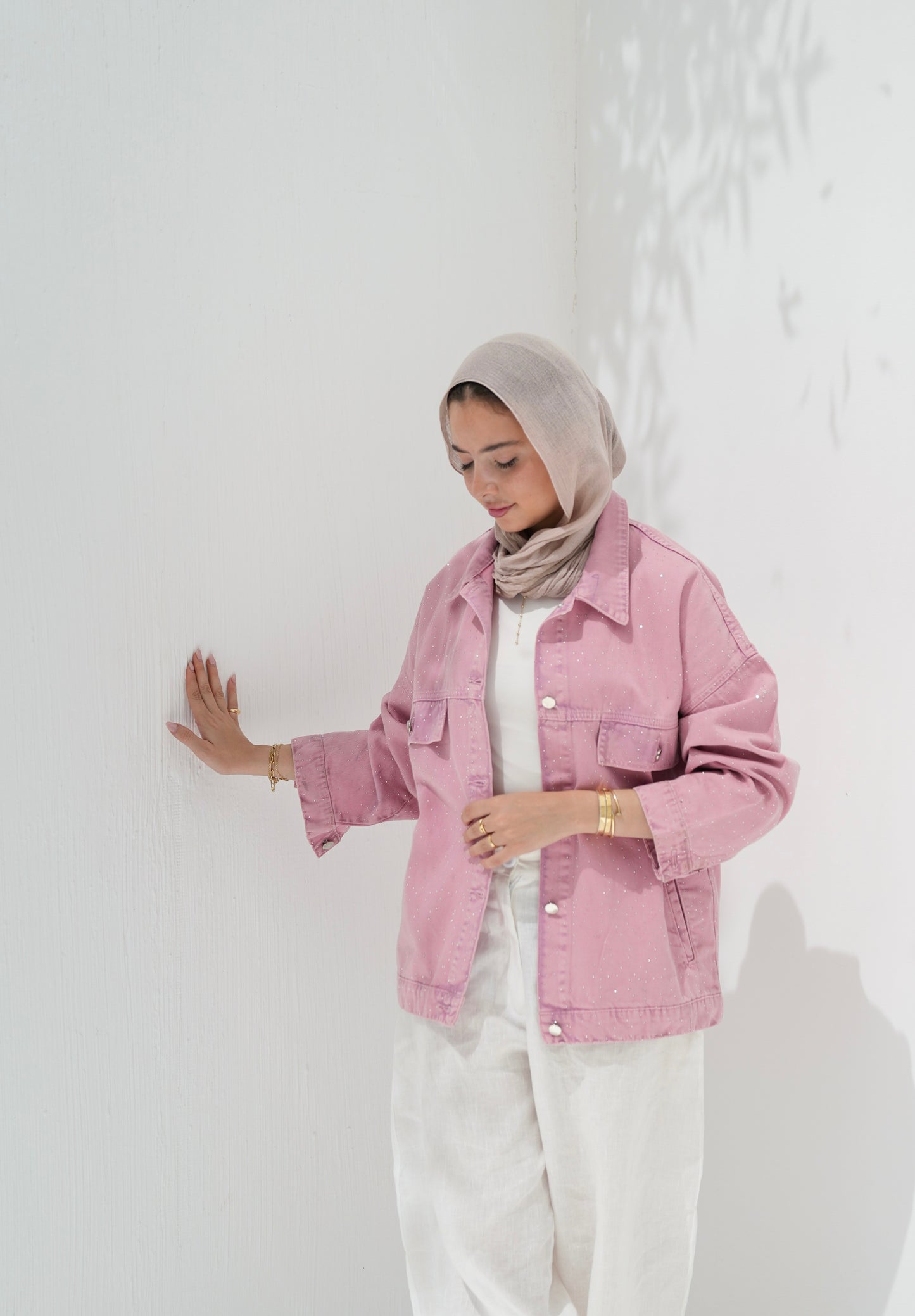 You’re A Gem Denim Jacket in Pink