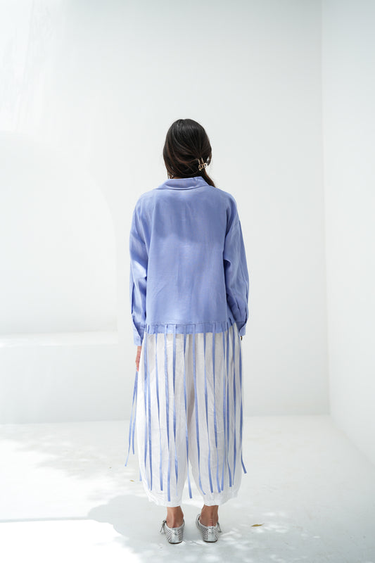 Girl’s Girl Linen Top - Sky Blue