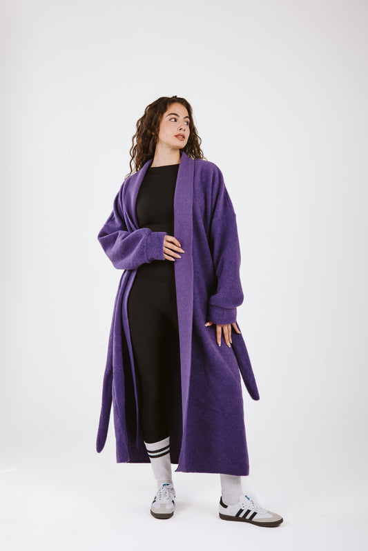 Wrapped in Warmth Fur Coat - Purple