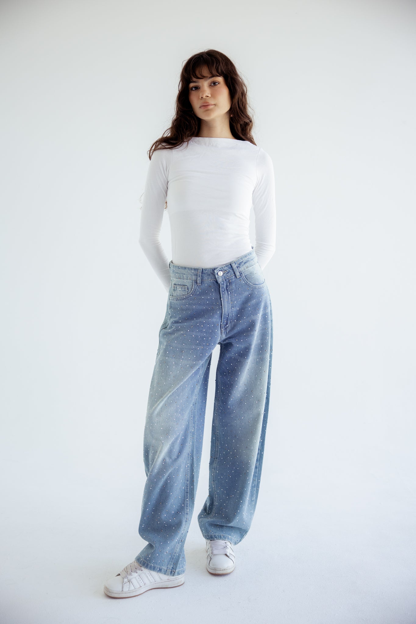 Standout Denim Pants in Washed Blue