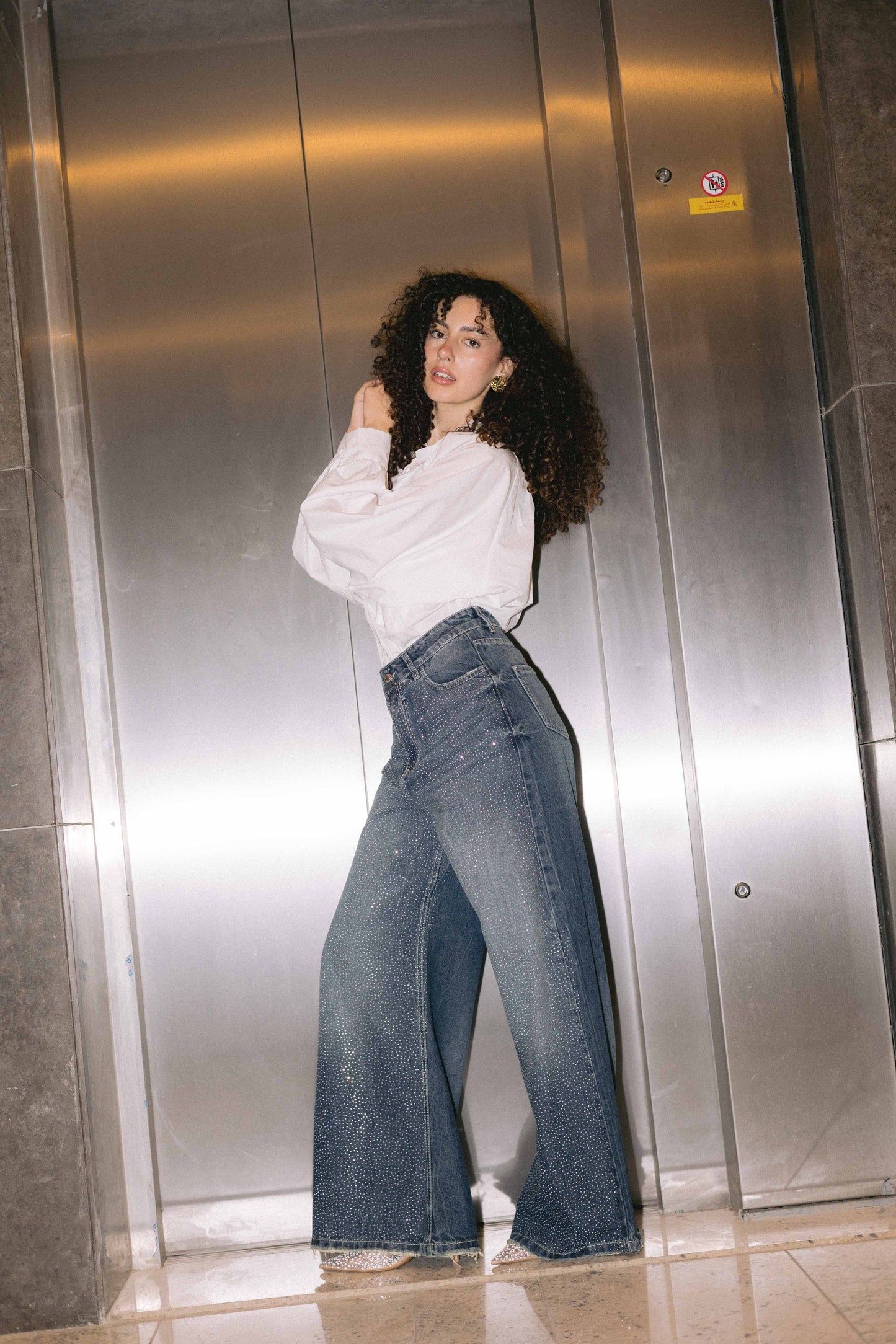 All Eyes On You Denim Pants - Dark Blue