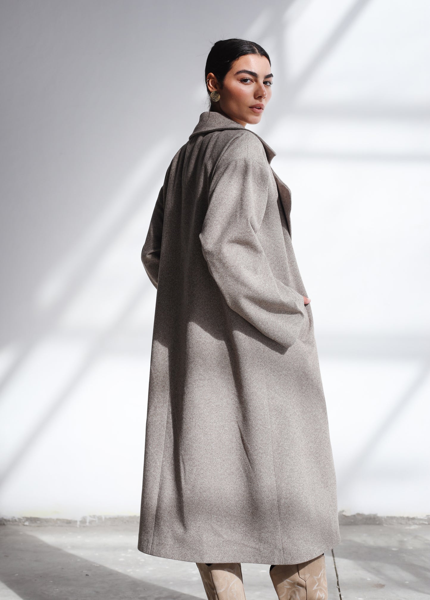 Long Time Coat - Brown Stripes