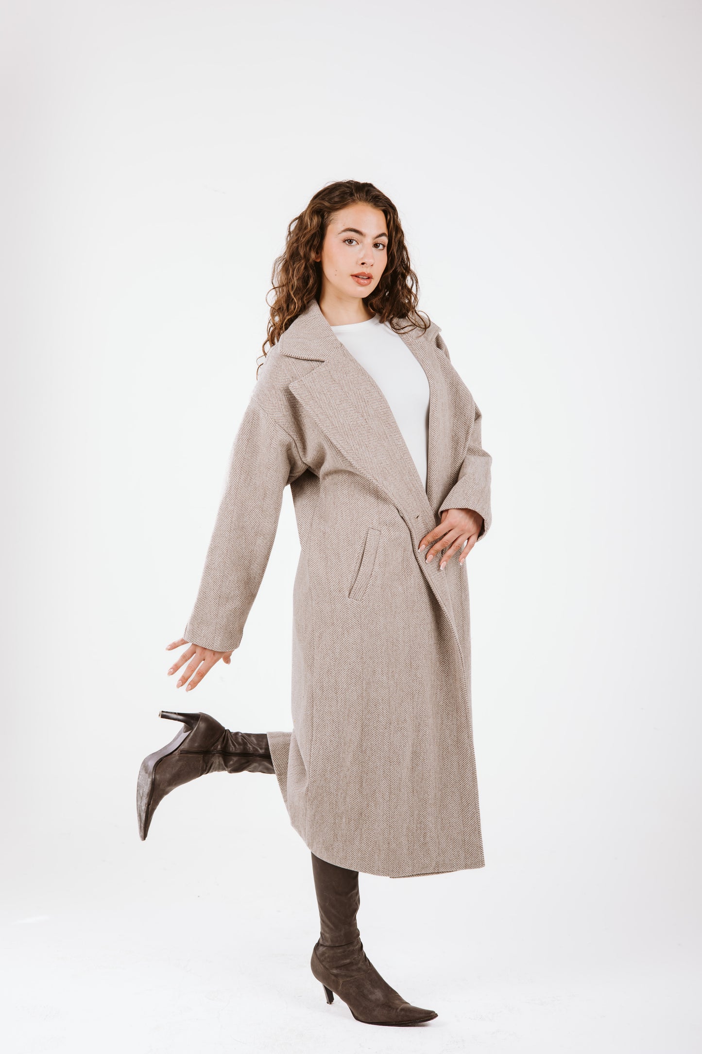 Long Time Coat - Brown Stripes