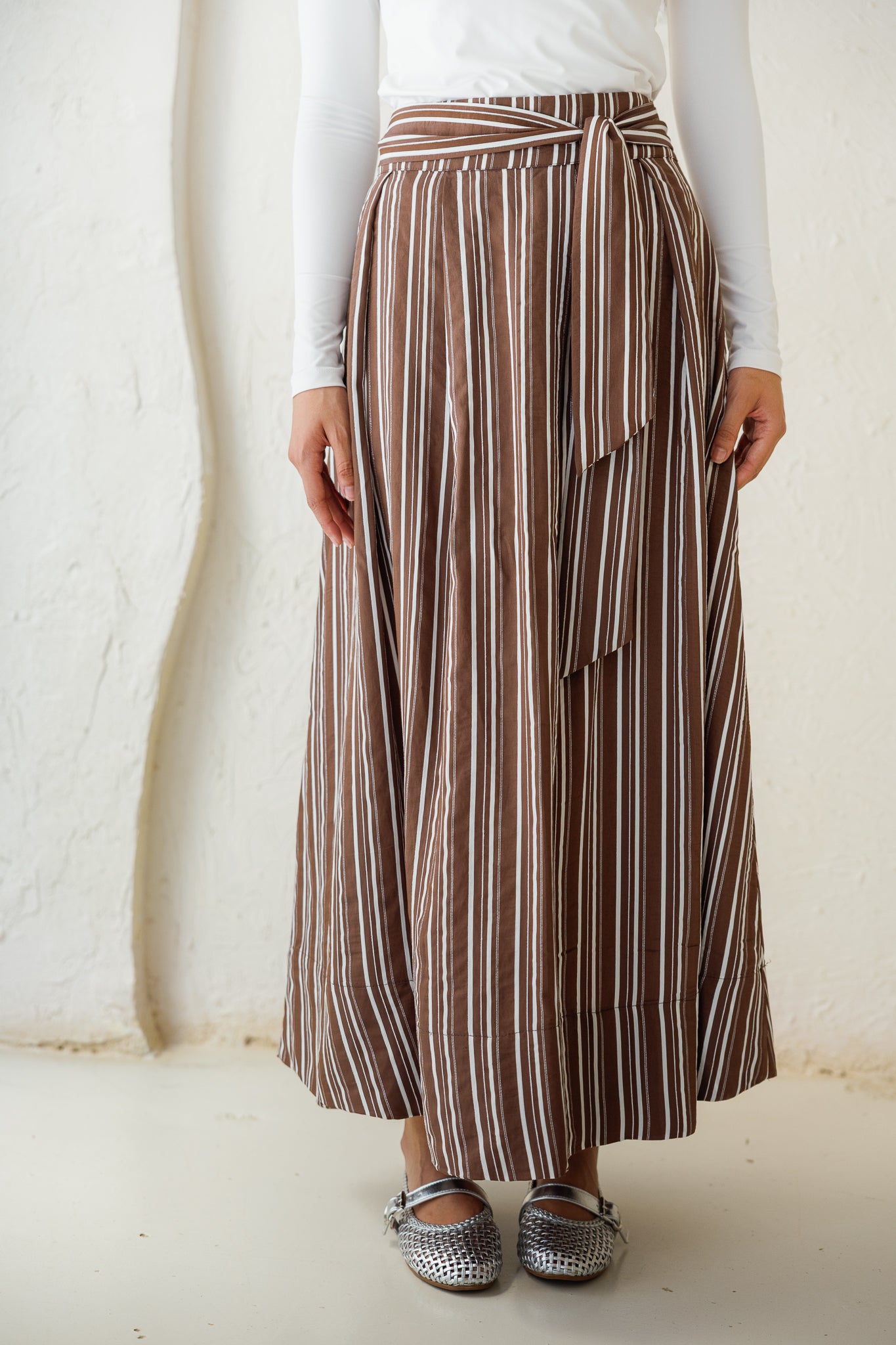 Your Favorite Striped Skirt - Brown