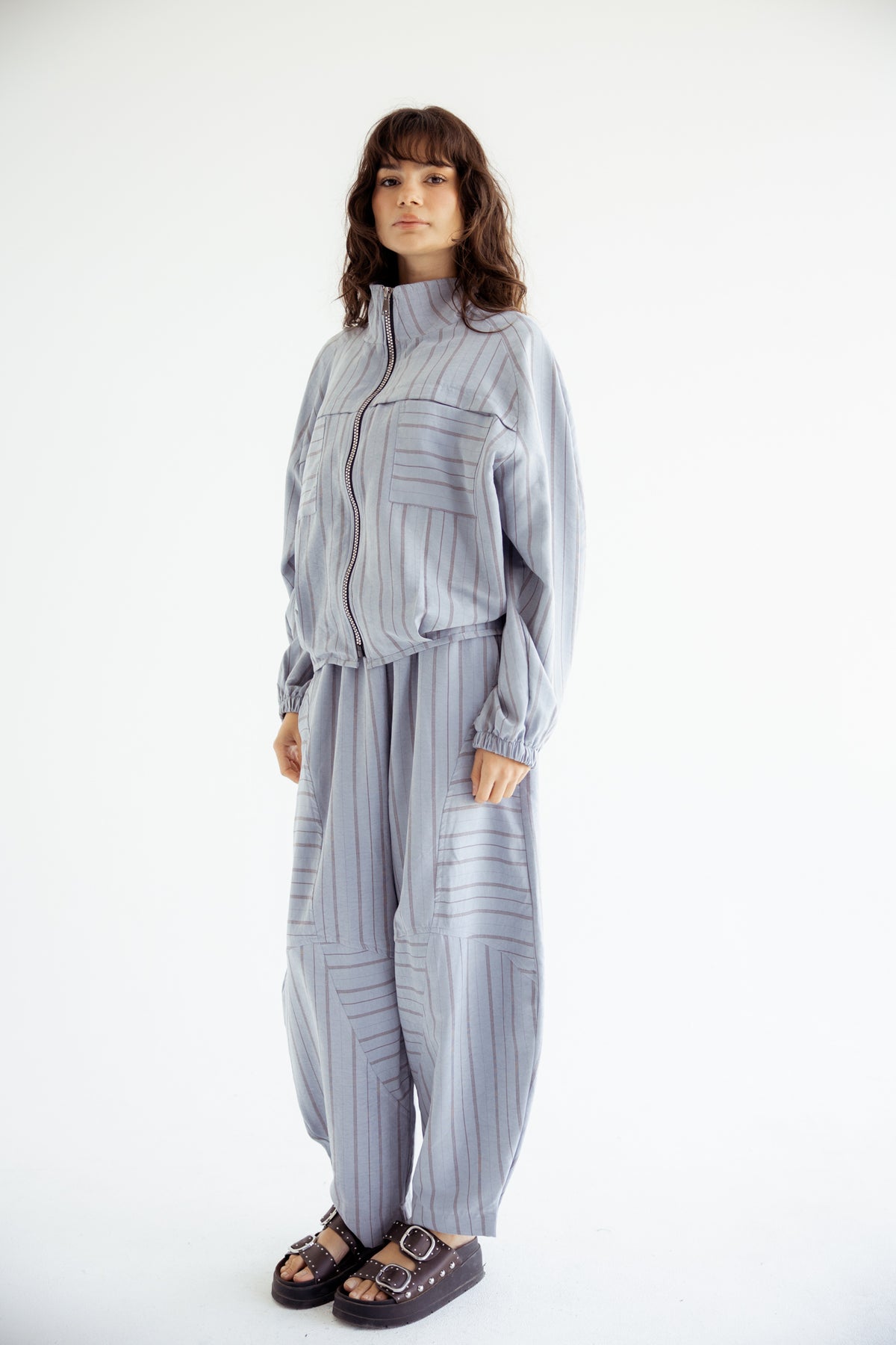 Now or Never Striped Set - BabyBlue
