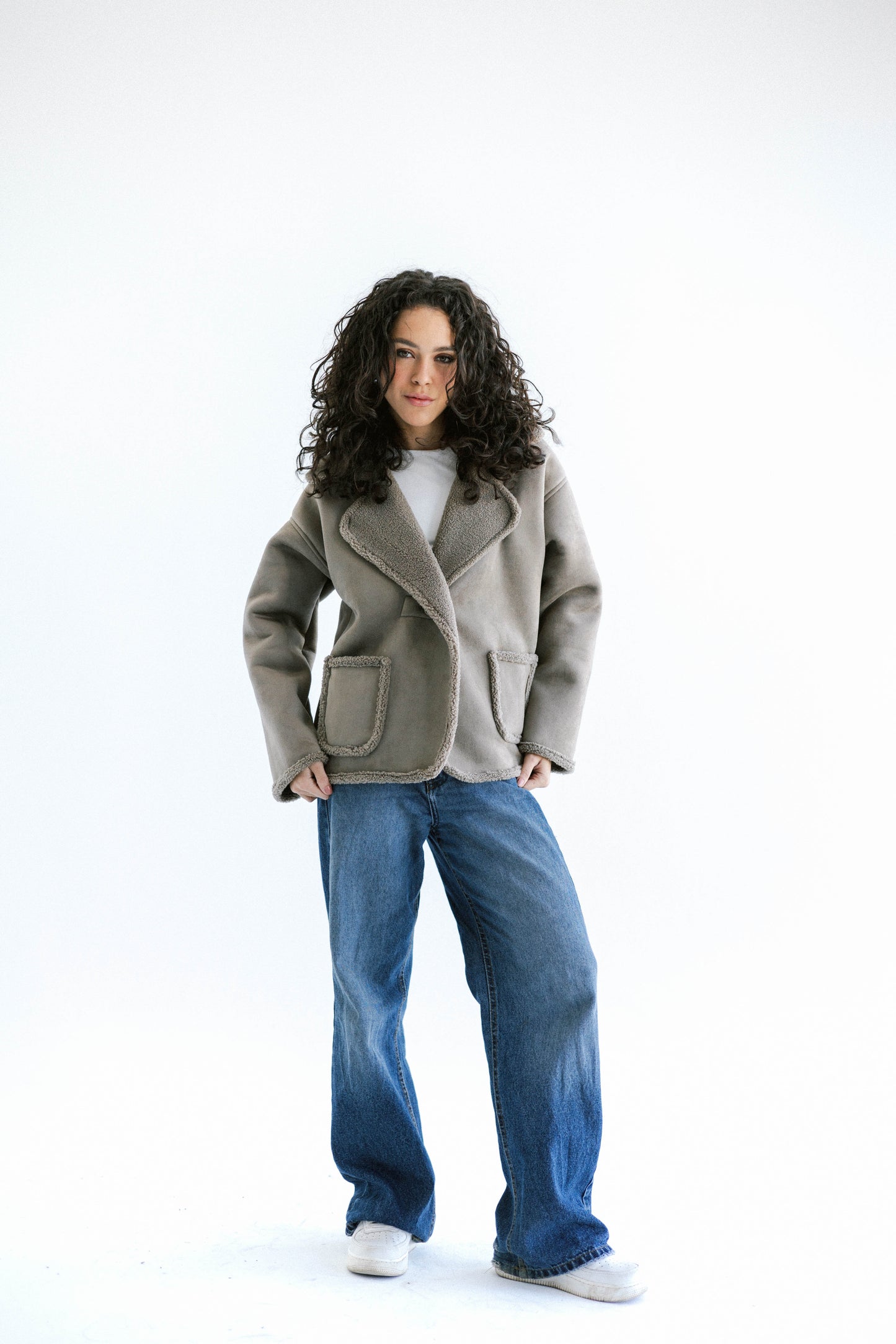 Warmth Shearling Jacket - Taupe