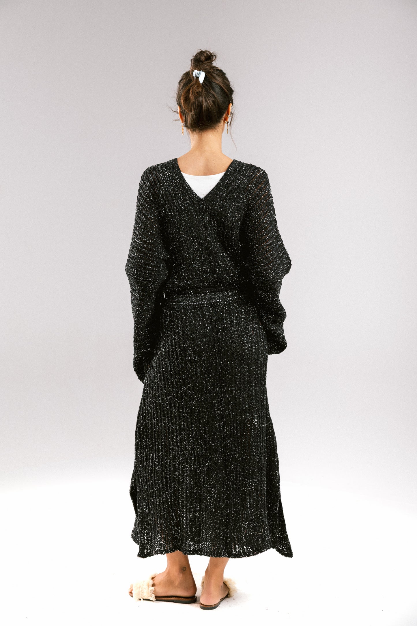 Sunbeam Crochet Coverup Dress - Black