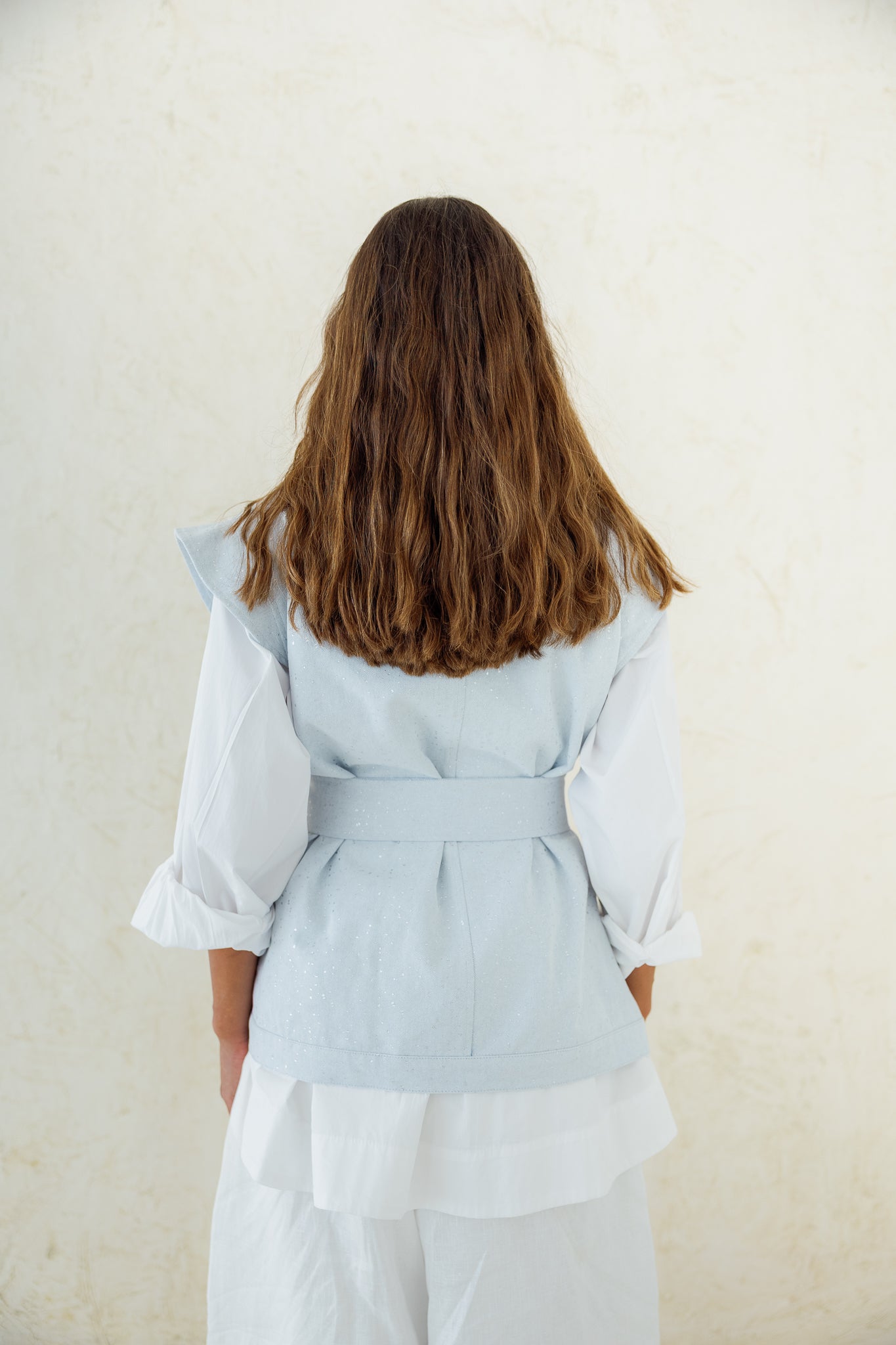 You Have My Heart Denim Vest - Light Blue