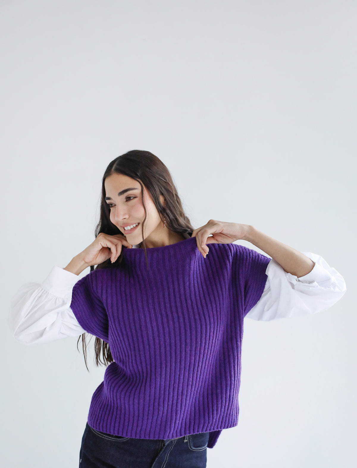 Sun Dazed Knit Vest - Purple