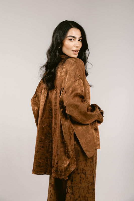 Spring Fever Linen Set - Brown