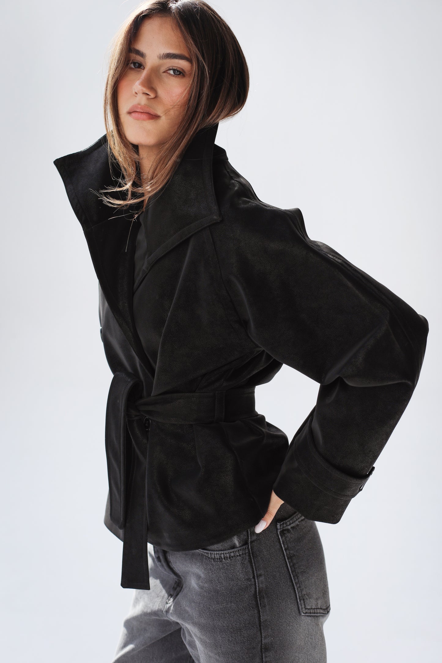 Cool Rider Faux Leather Jacket - Black