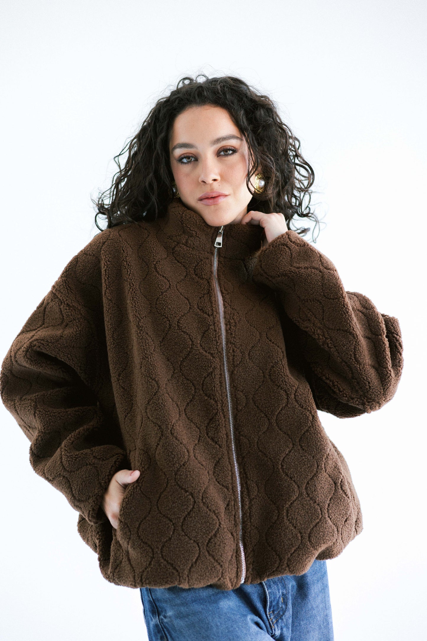 Snug Teddy Jacket - Brown