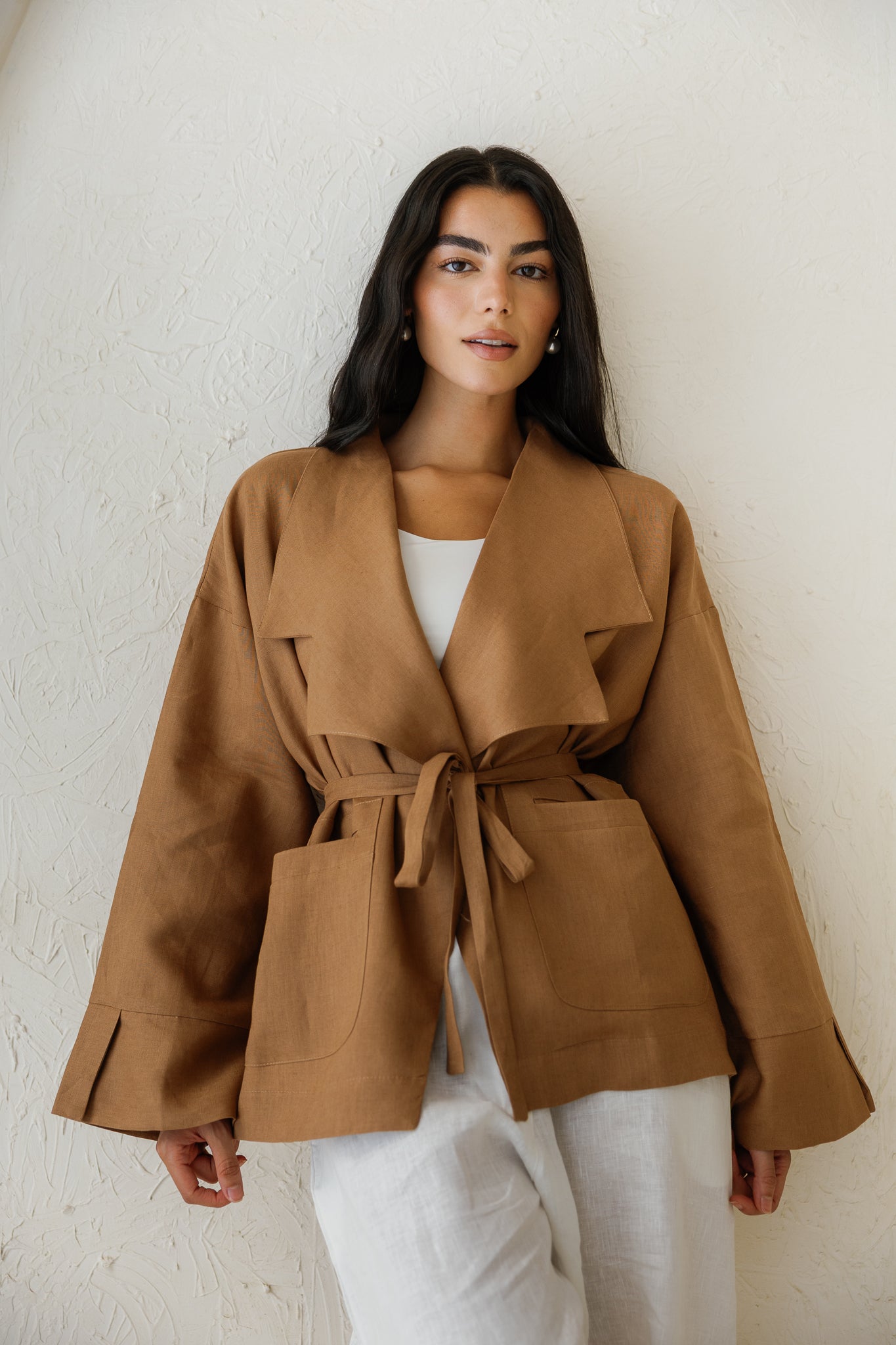 Full of Sunshine Linen Cardigan - Mocha