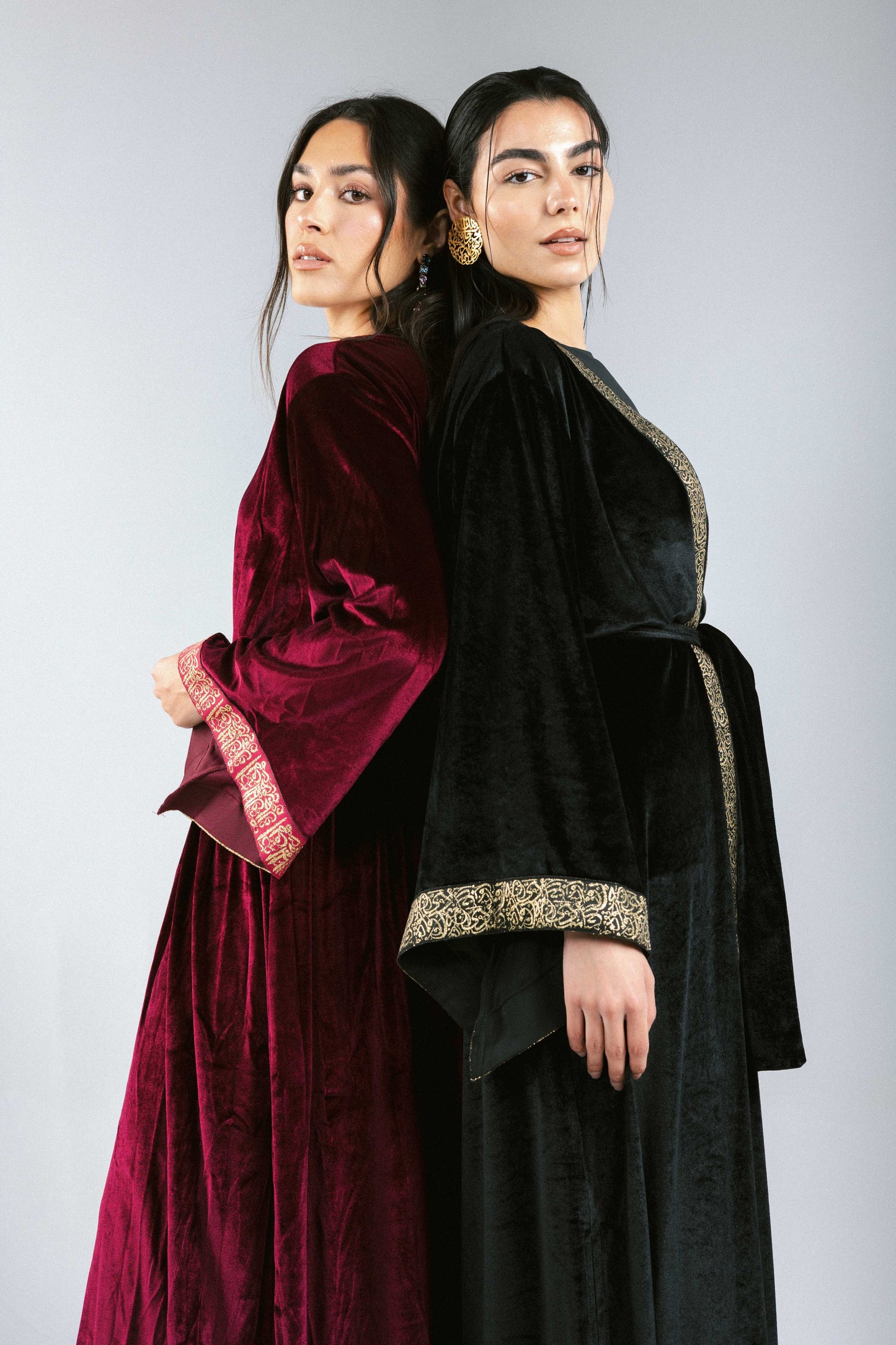 The Velvet Kaftan in Black
