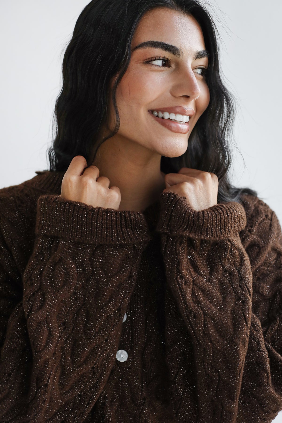 Sweet as you knit sweater - Brown