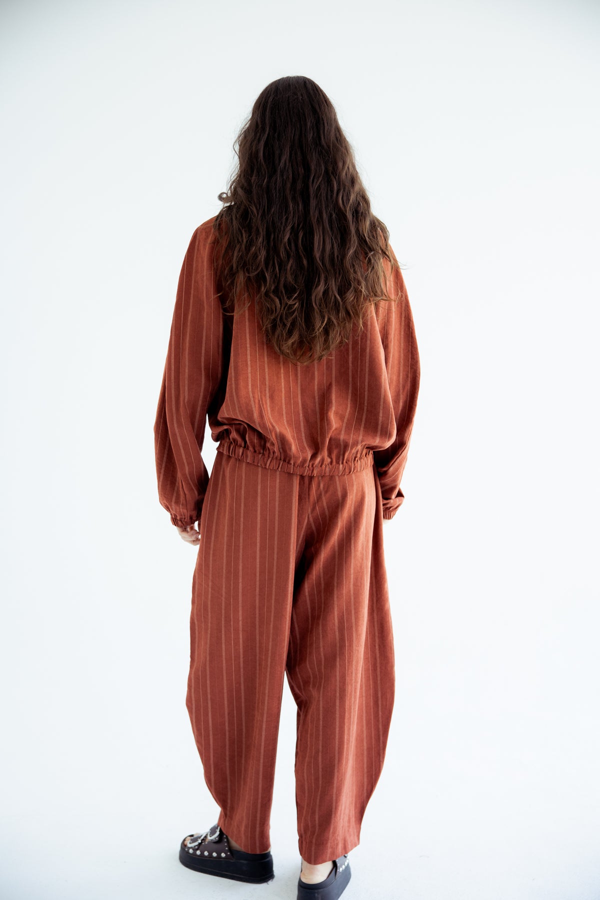 Now or Never Striped Set - Rust