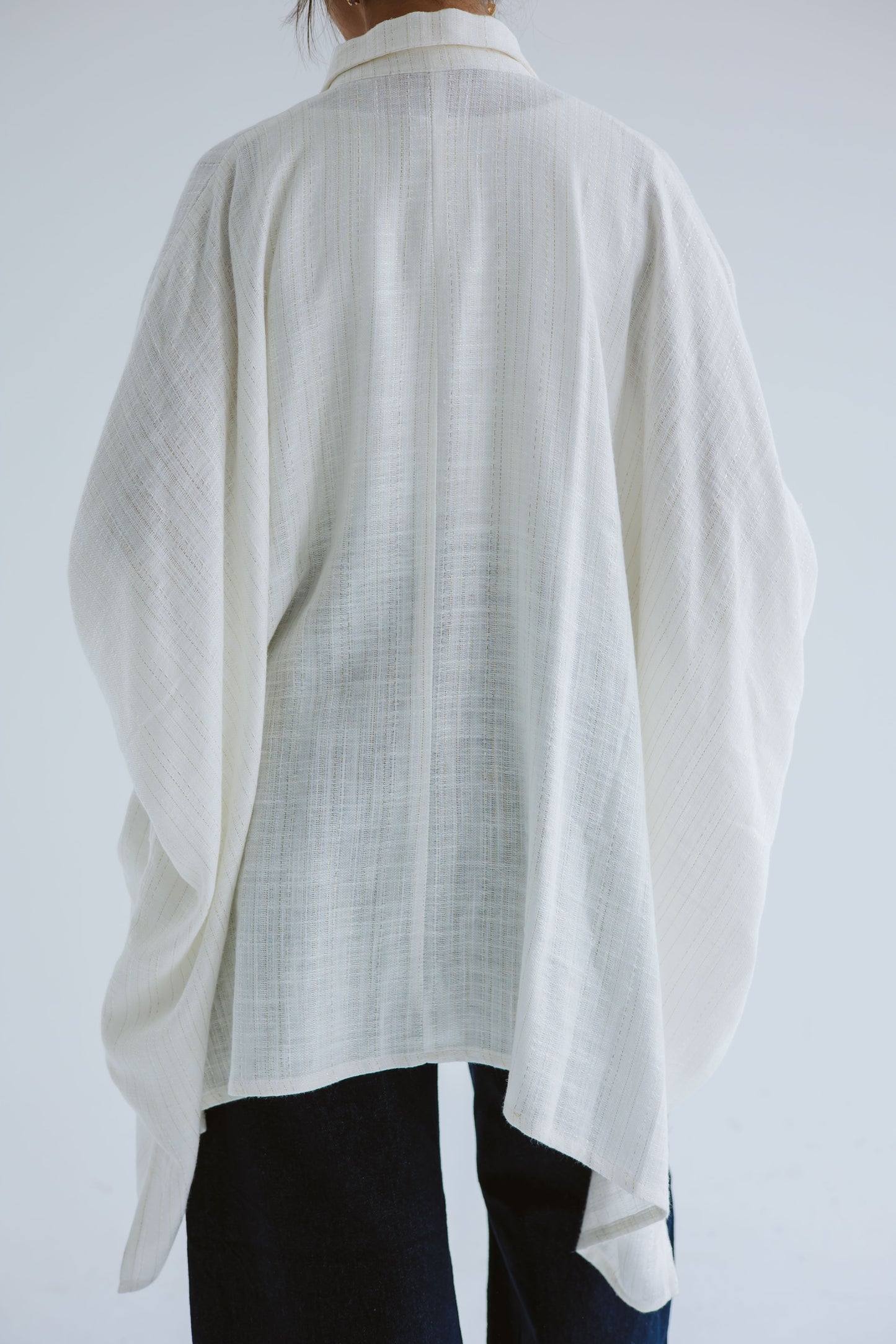 Giving Joy Linen Cape in White