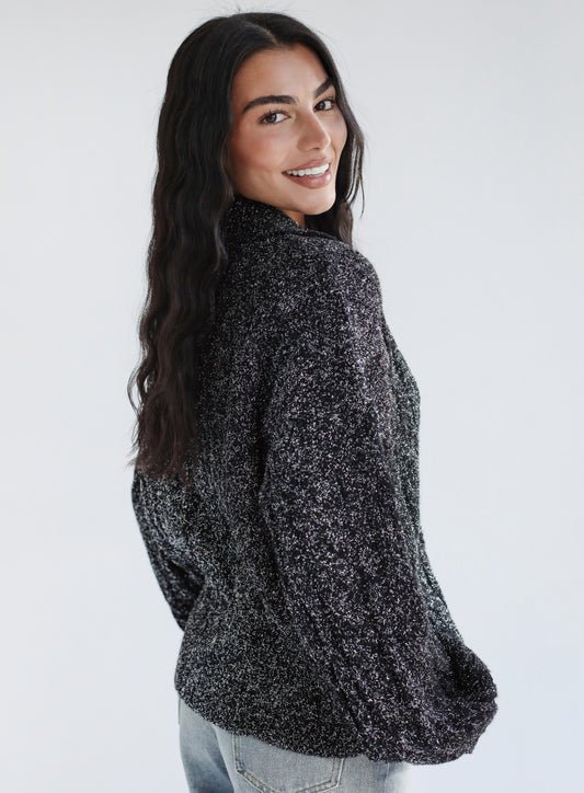 Too good to take off knit sweater - Black