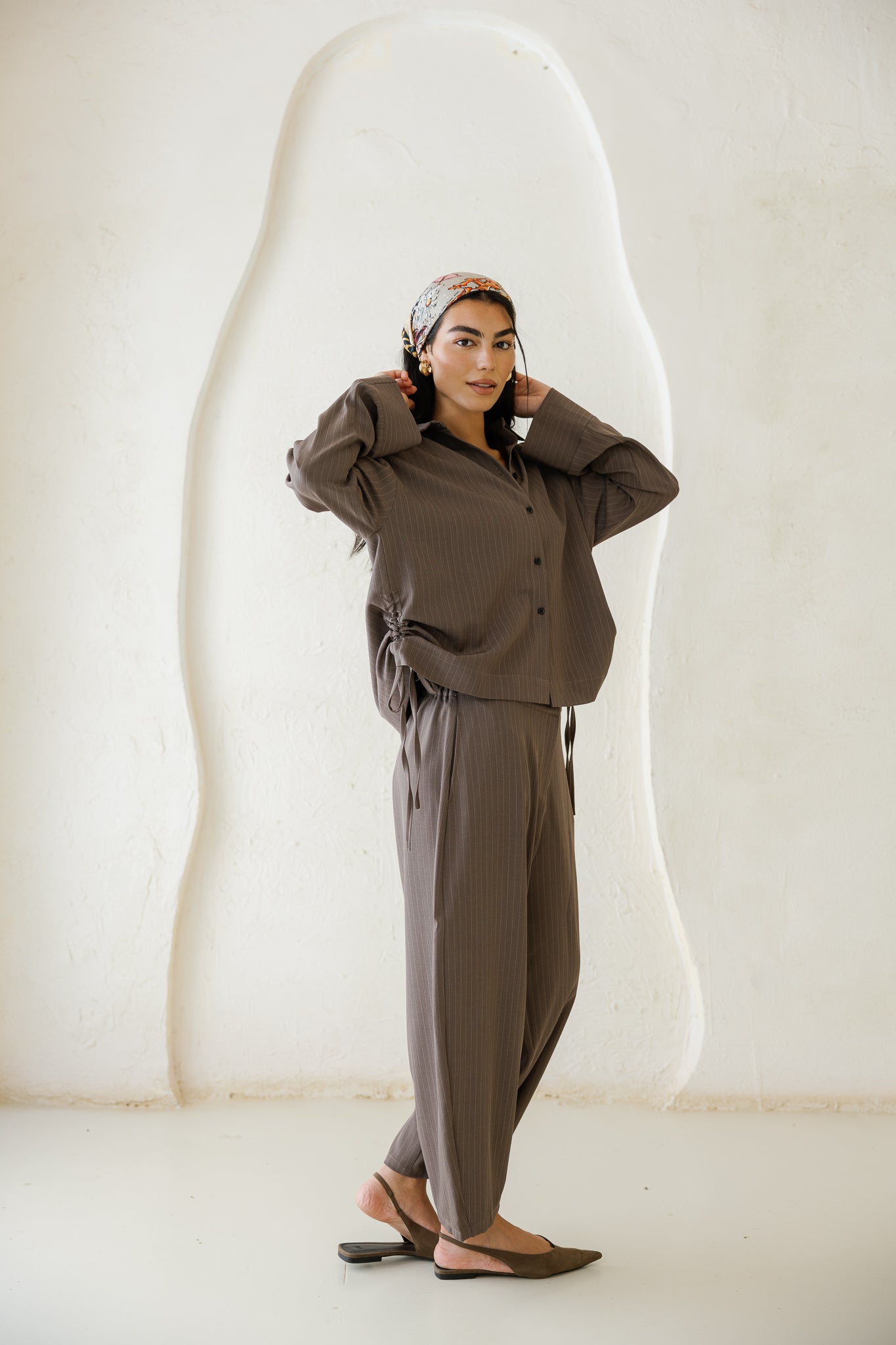 Perfect Tones Striped Set - Brown