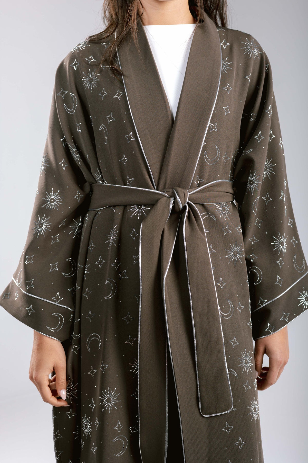 Over The Moon Kaftan in Brown