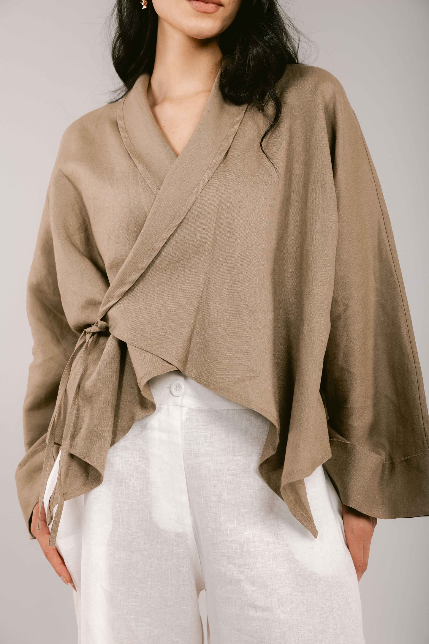 Such A Dreamy Linen Top - Taupe