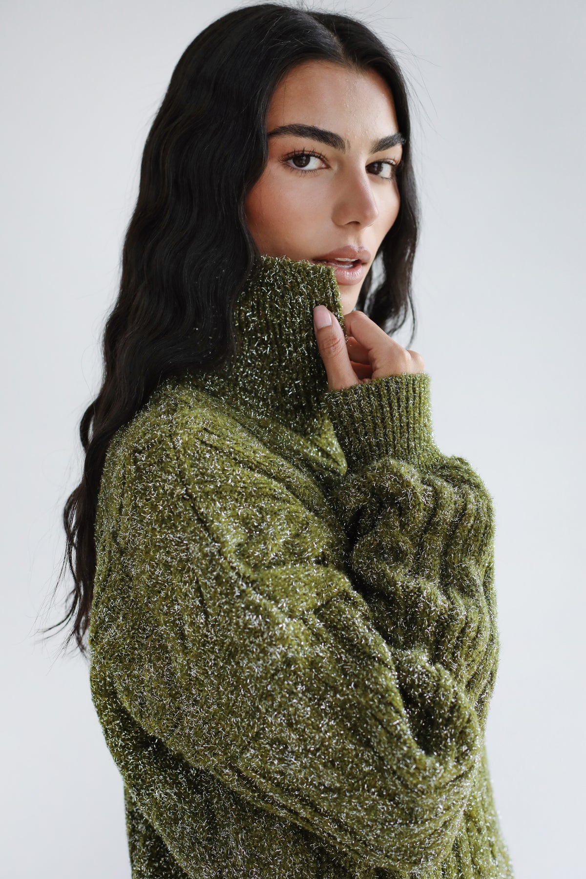 Too good to take off knit sweater - Olive
