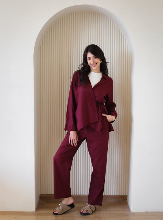 Endless Summer Wrap Set - Burgundy