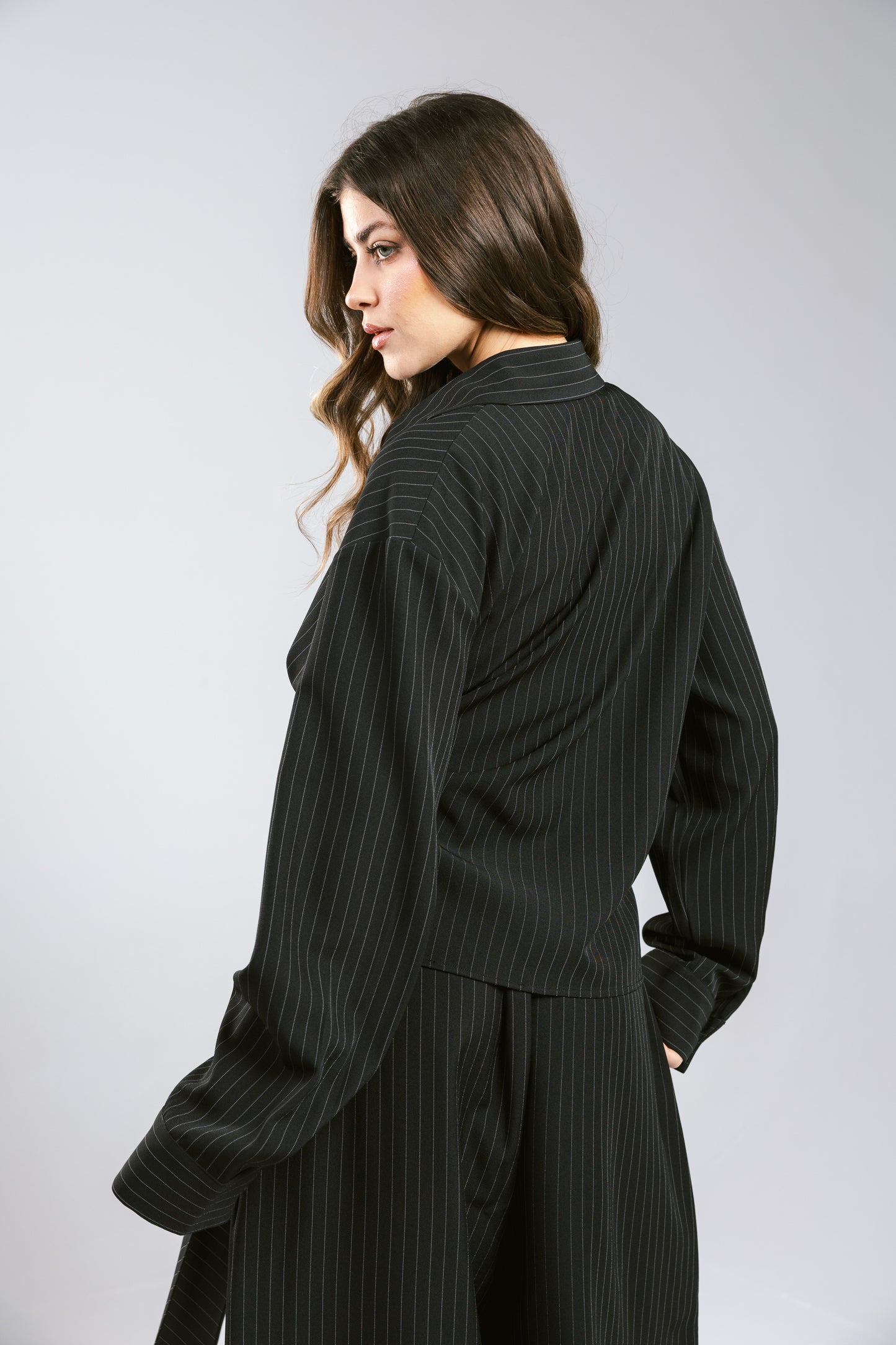 Knot Your Type Striped Set - Black