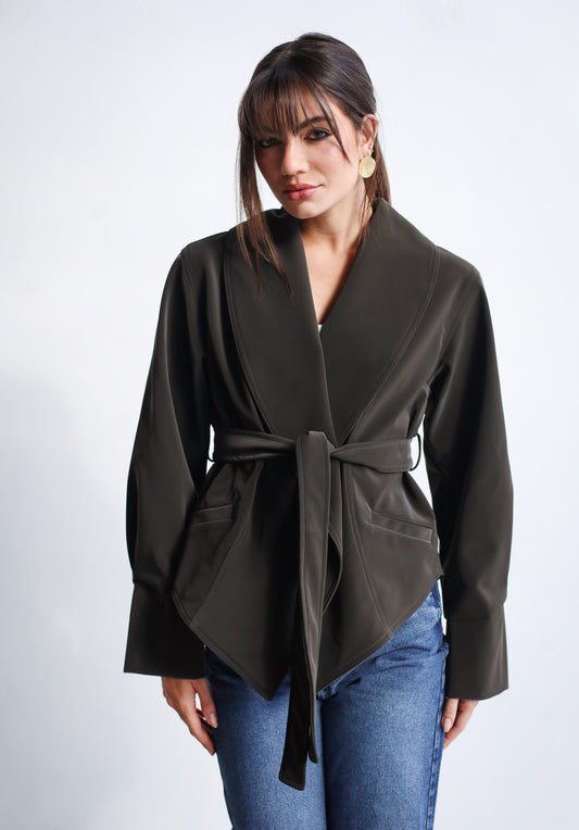 Risk Taker Leather Jacket - Deep Olive