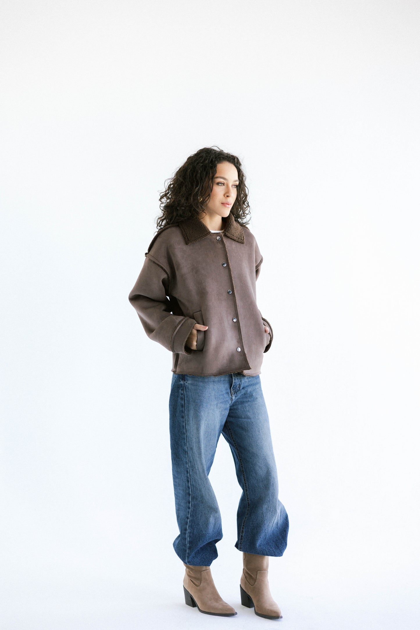Explorer Cropped Jacket - Brown