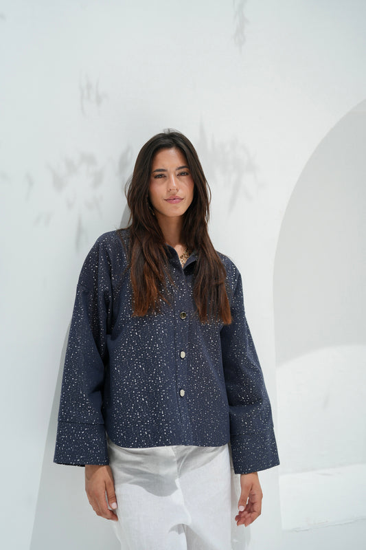 City Lights Denim Jacket - Dark Blue