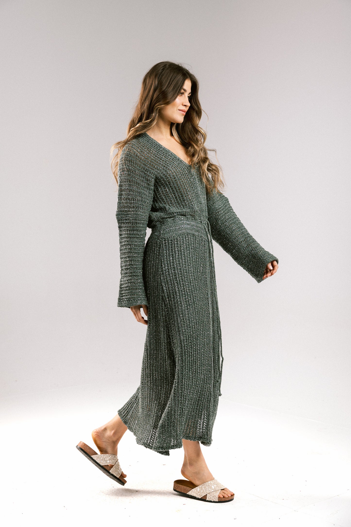 Sunbeam Crochet Coverup Dress - Olive
