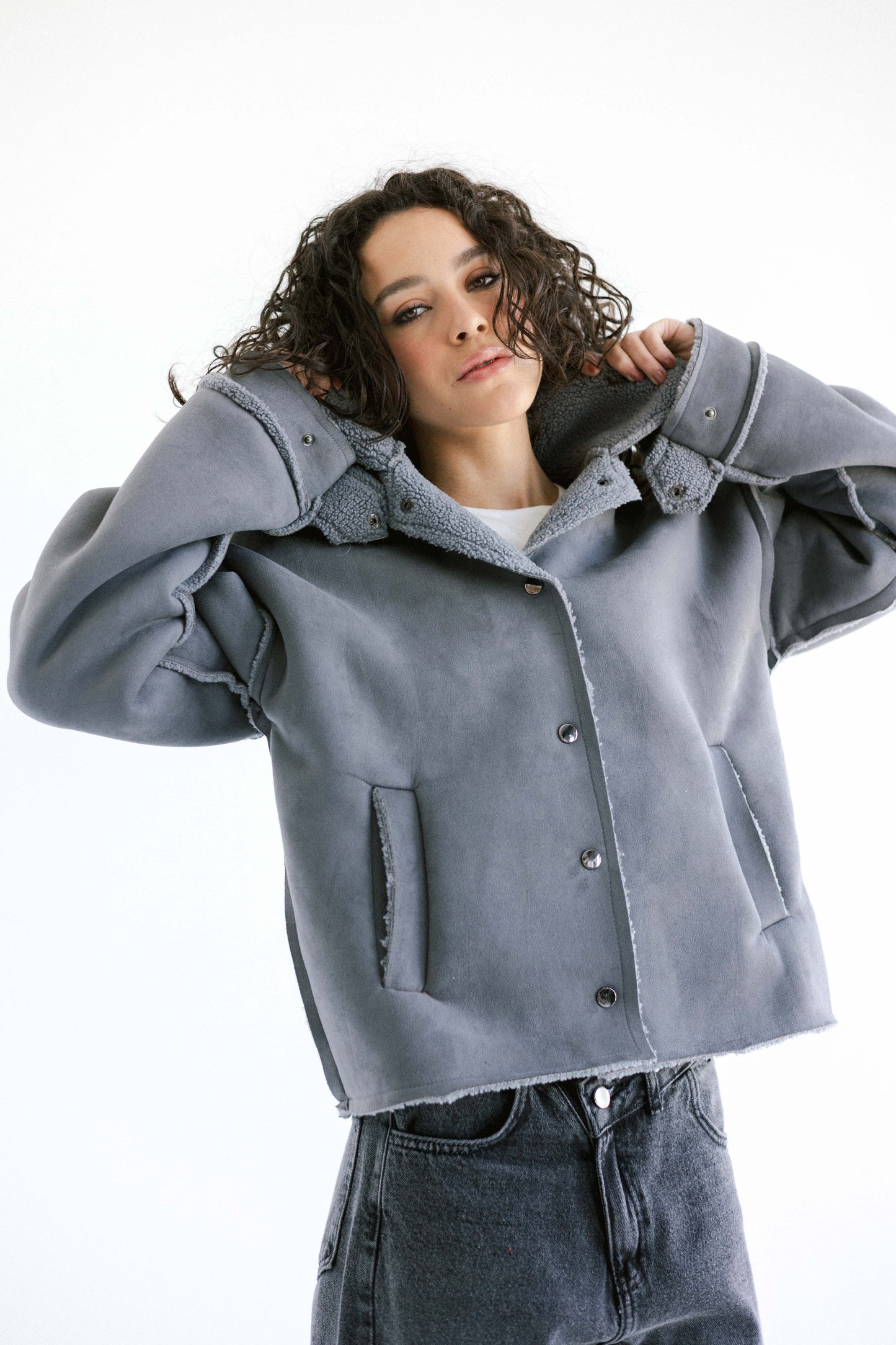 Explorer Cropped Jacket - Grey