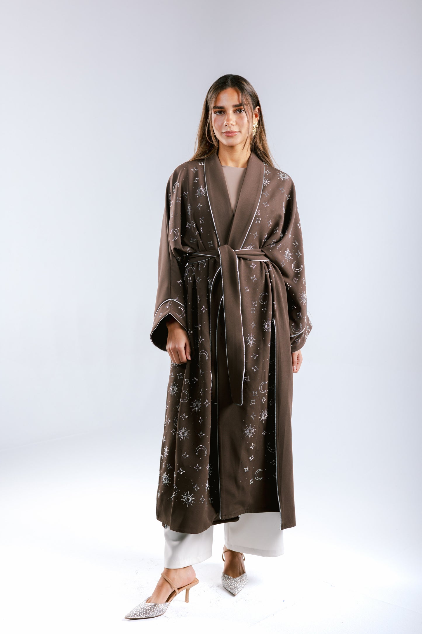 Over The Moon Kaftan in Brown
