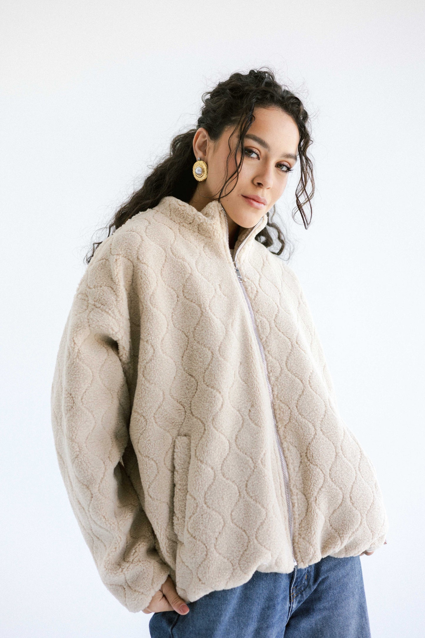 Snug Teddy Jacket - Beige