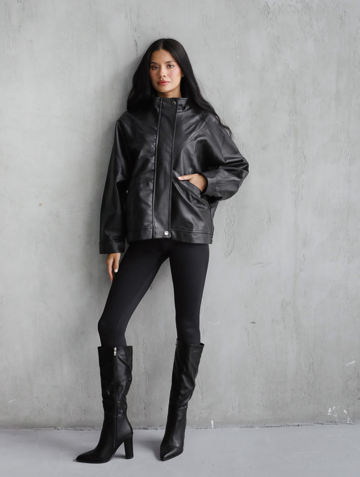 Game Changer Leather Jacket - Black
