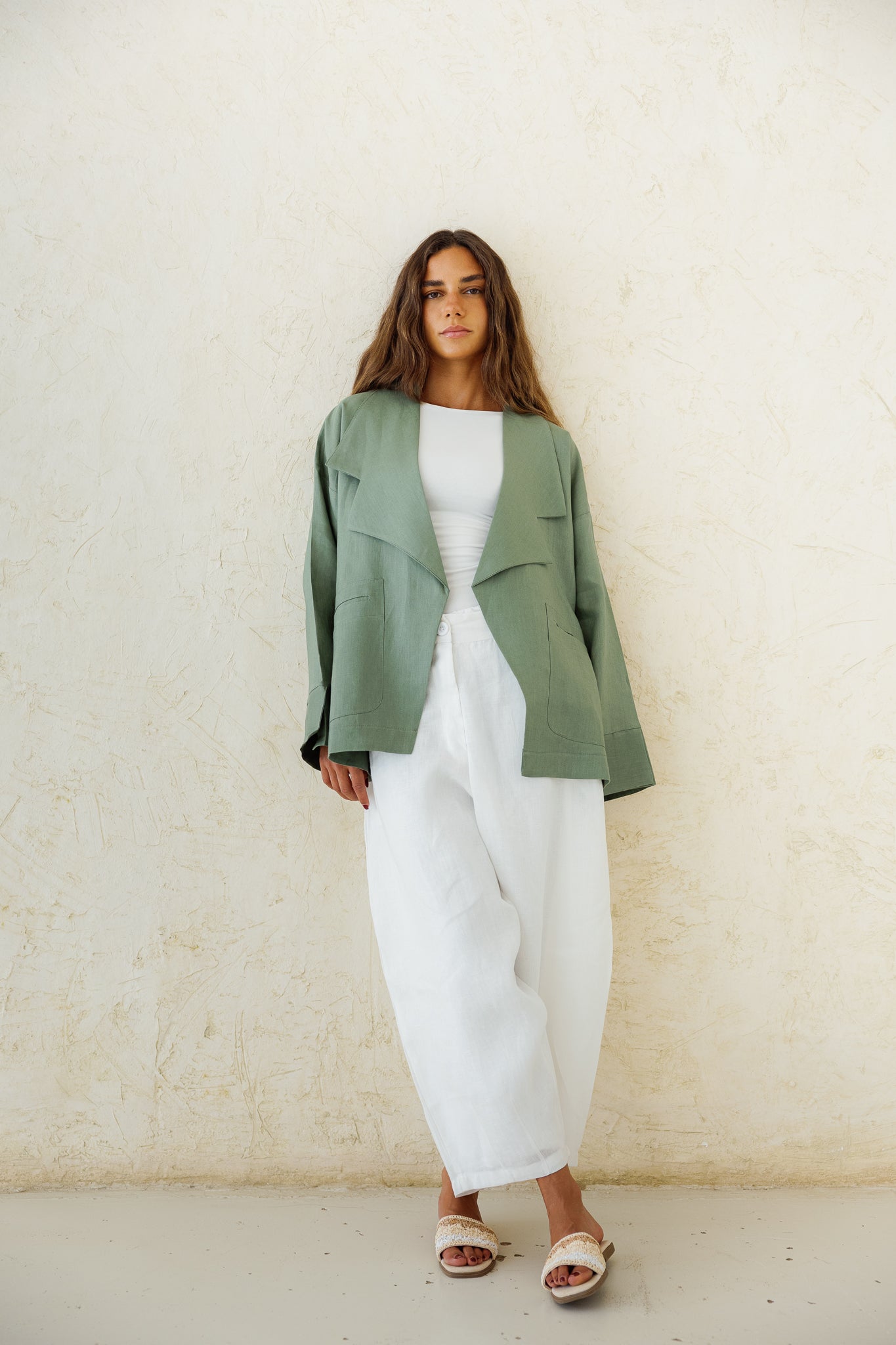 Full of Sunshine Linen Cardigan - Sage