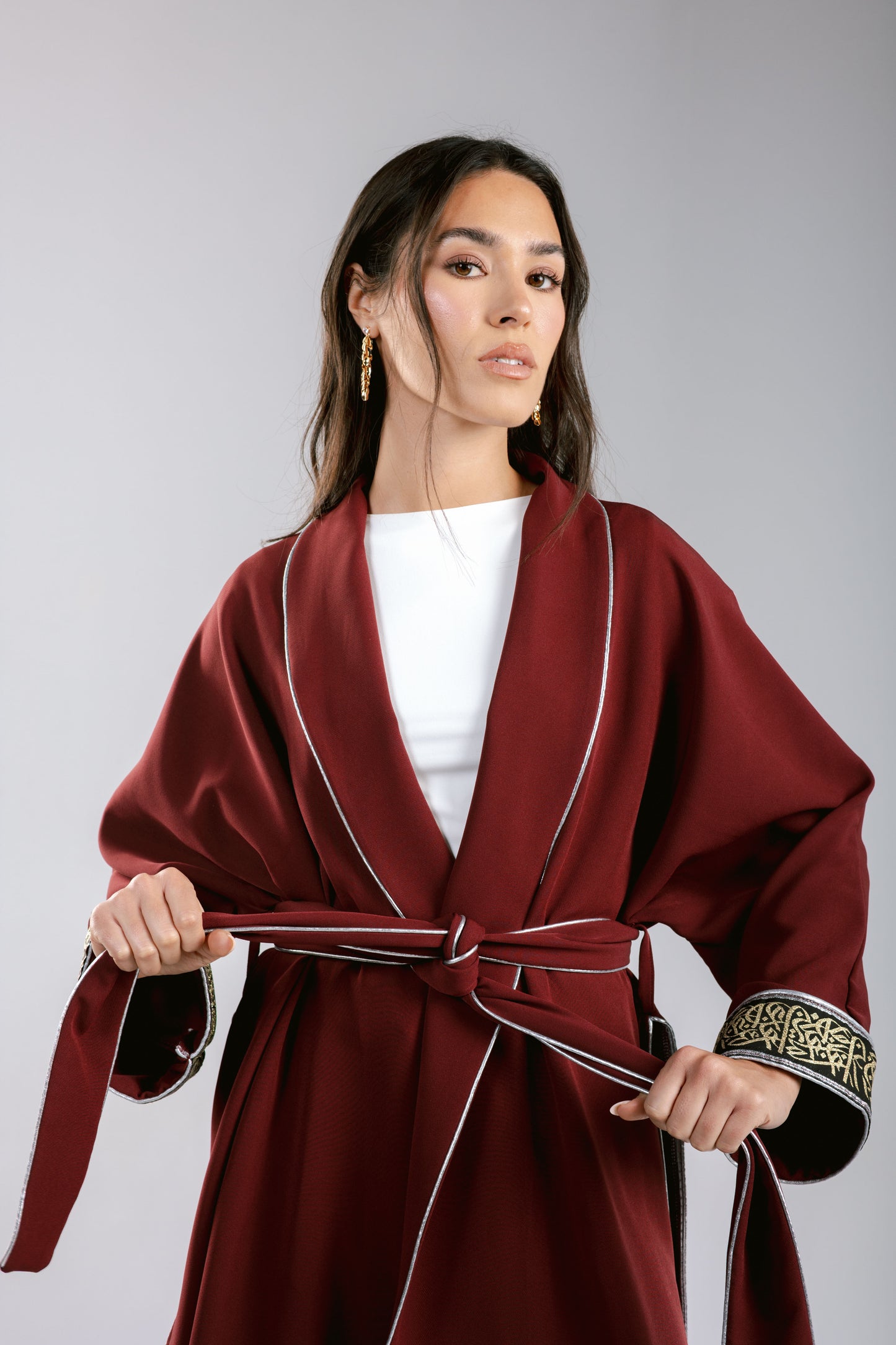 The Arabesque Kaftan in Burgundy