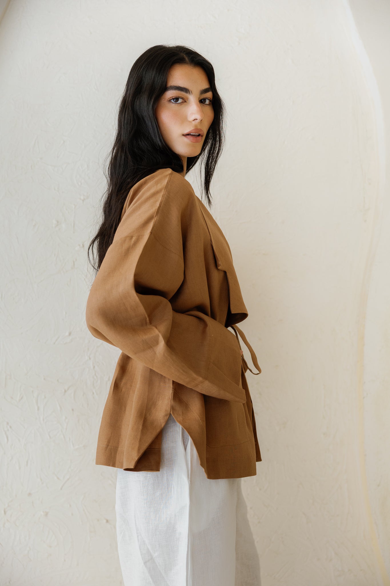 Full of Sunshine Linen Cardigan - Mocha